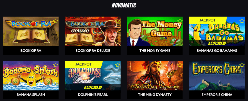 Популярные игры от Novomatic на сайте Pm Casino